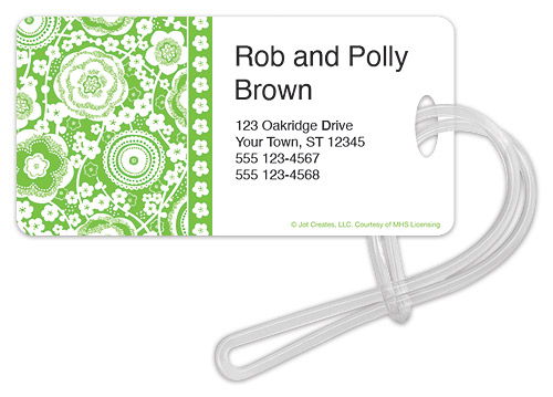 Preppy Sweet Garden Luggage Tag